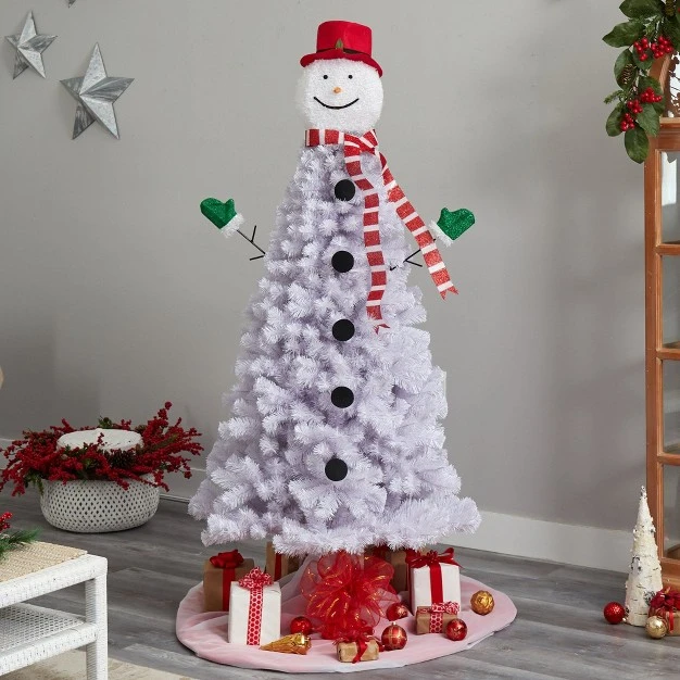 Nearly Natural 6.5-ft Snowman Artificial Christmas Tree With 804 Bendable Branches