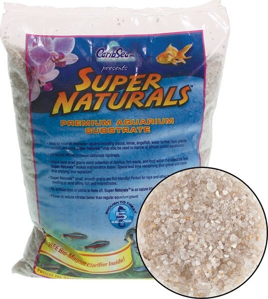 CaribSea Super Naturals Torpedo Beach Aquarium Substrate， 5-lb bag