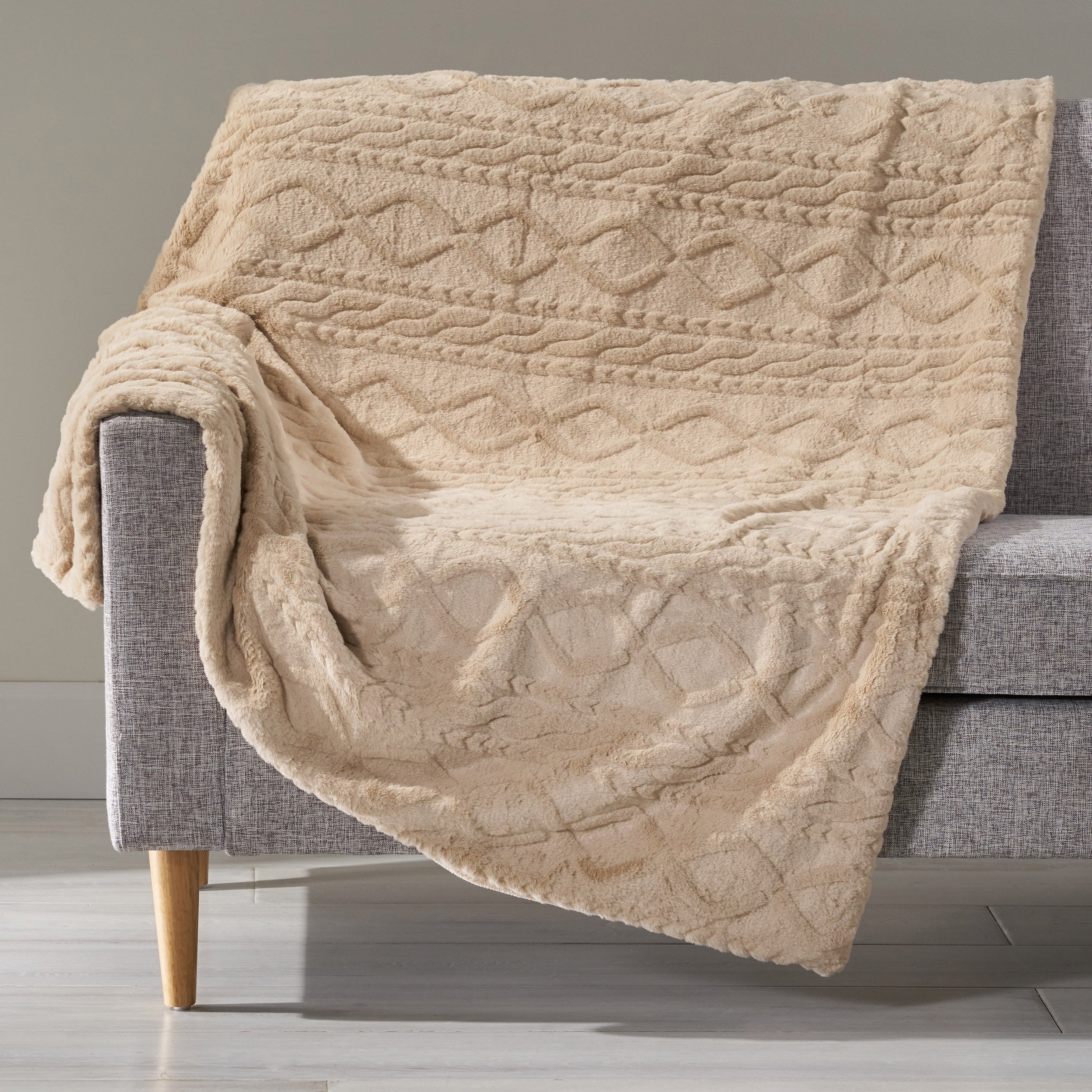 Alric Faux Fur Throw Blanket