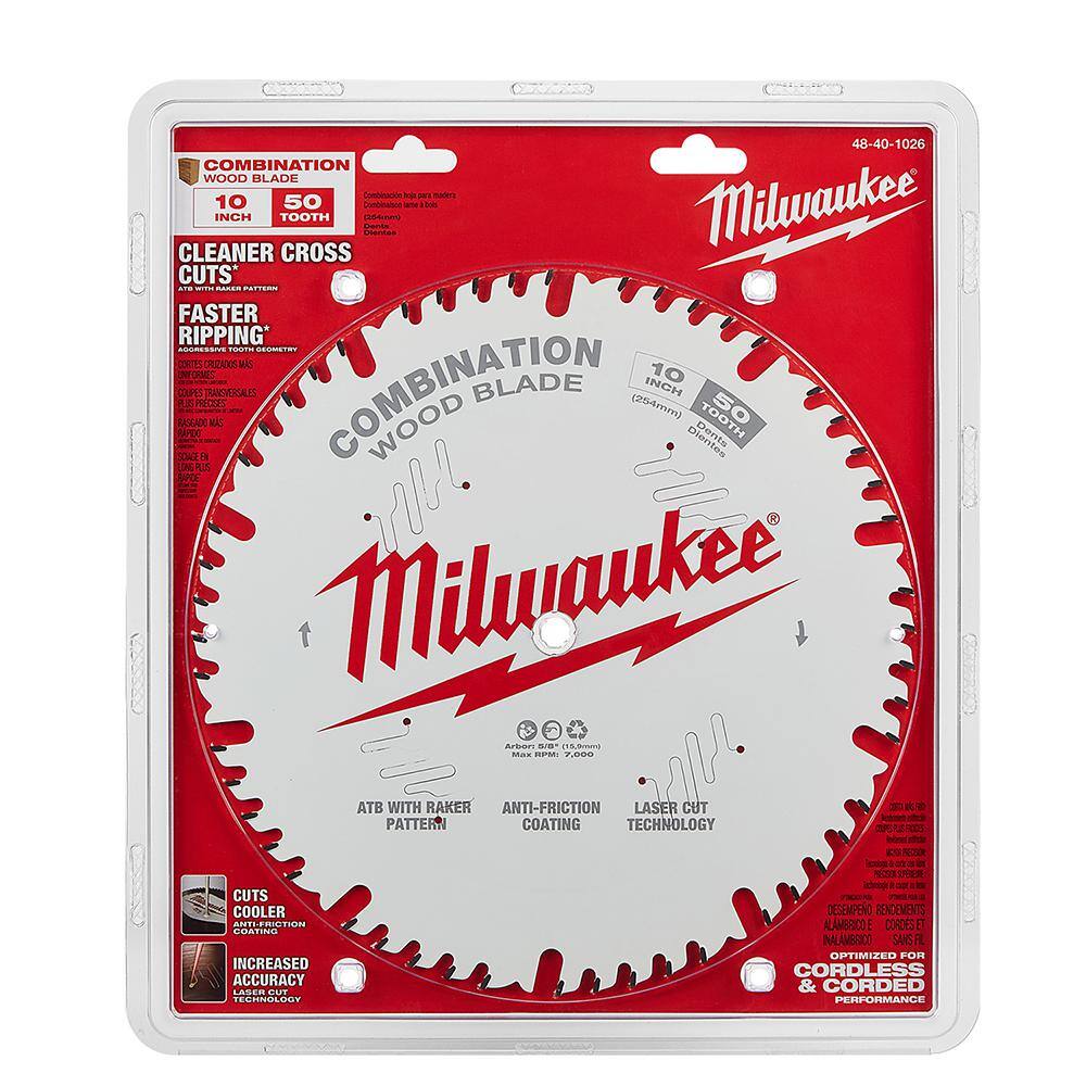 MW 10 in. x 50-Tooth Combination Circular Saw Blade 48-40-1026