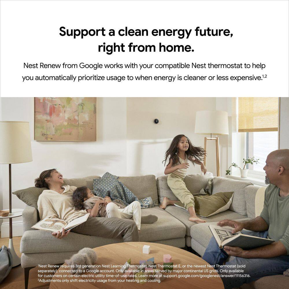 Google Nest Learning Thermostat - Smart Wi-Fi Thermostat - Polished Steel T3019US