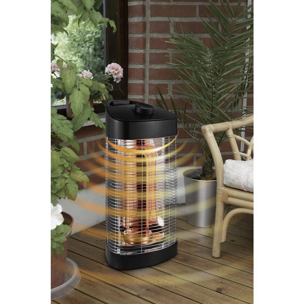 EnerG+ 1200-Watt Infrared Portable Outdoor Oscillating Electric Patio Heater HEA-1200MBLK