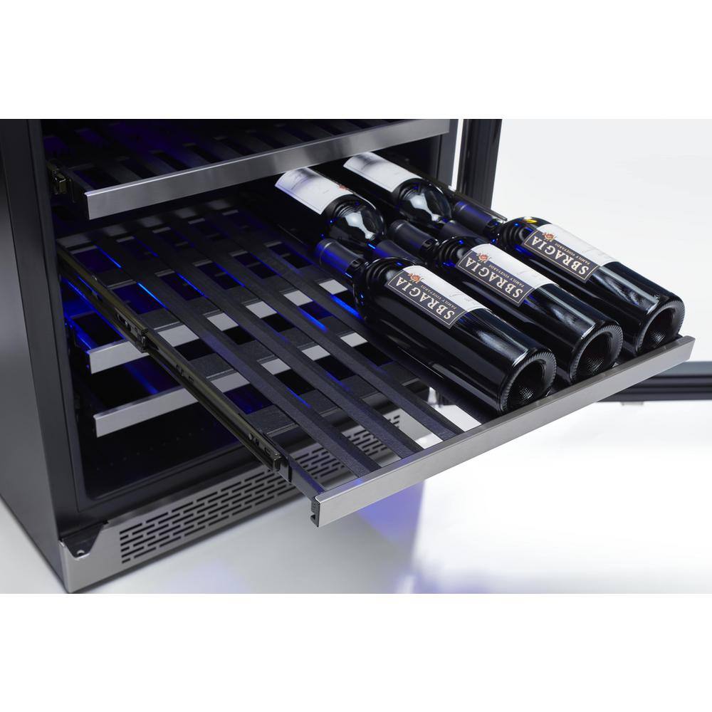 Zephyr Presrv 24 in. 53-Bottle Wine Cooler with Single Temperature Zone PRW24C01BG