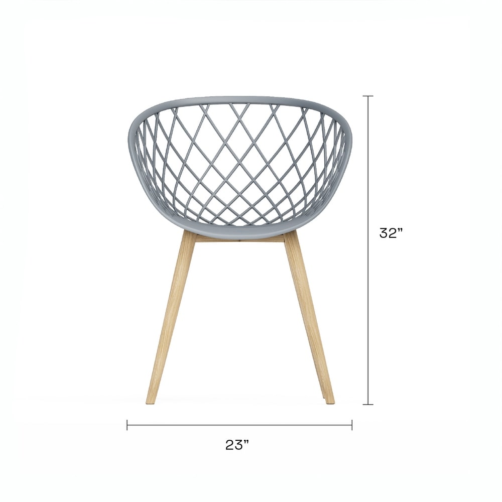 Kurv Set of 2 Indoor/Outdoor Dining and Accent Chairs