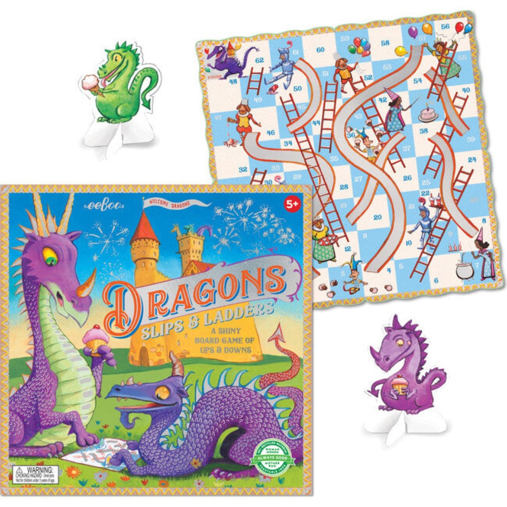 Dragons Slips & Ladders Board Game by Eeboo