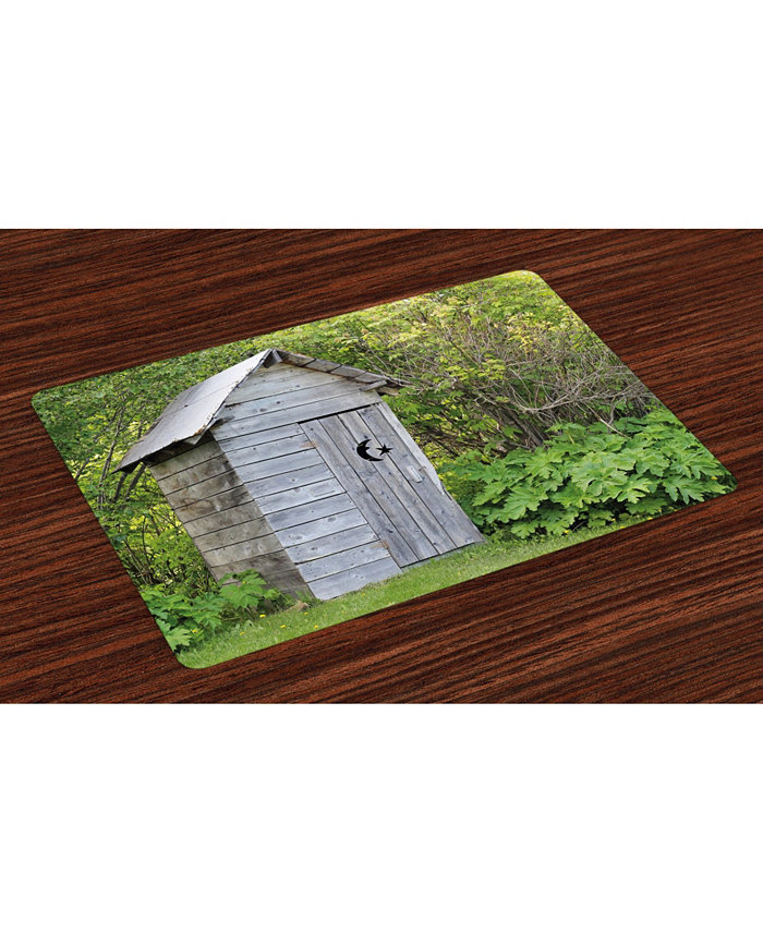 Ambesonne Outhouse Place Mats Set of 4