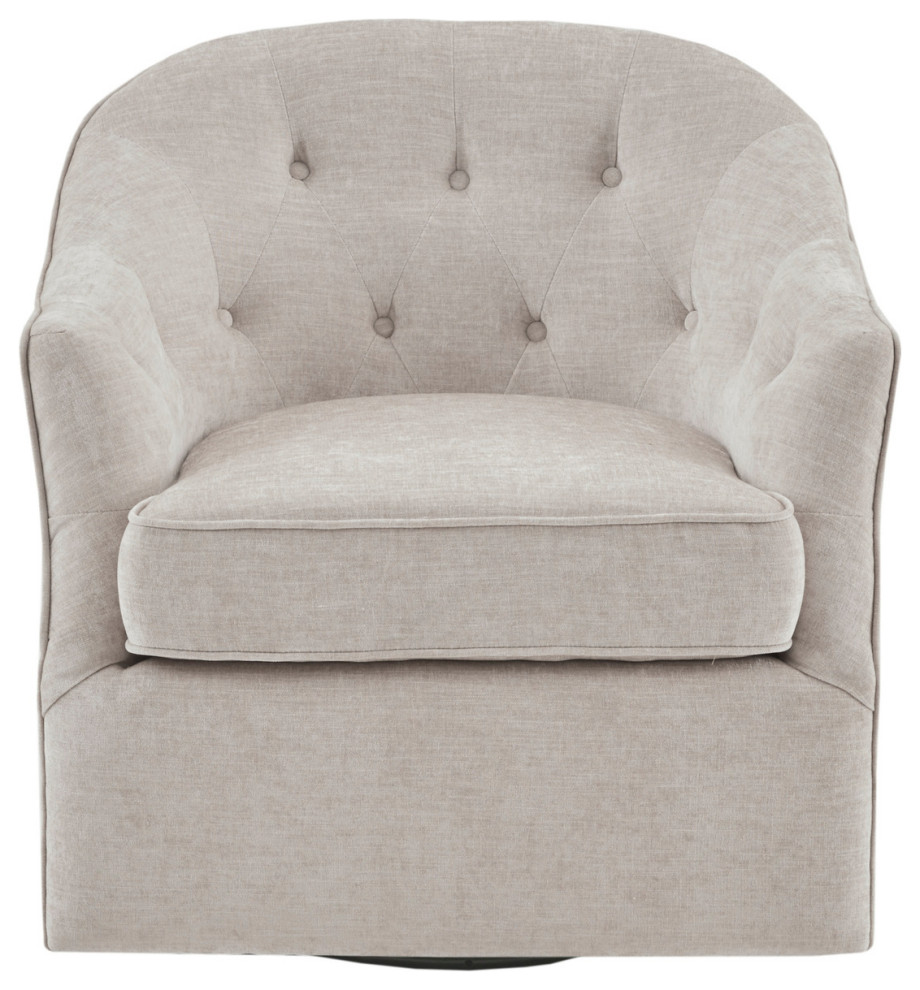 Madison Park Calvin Curved Wide Back Swivel Accent Chair   Transitional   Armchairs And Accent Chairs   by Olliix  Houzz