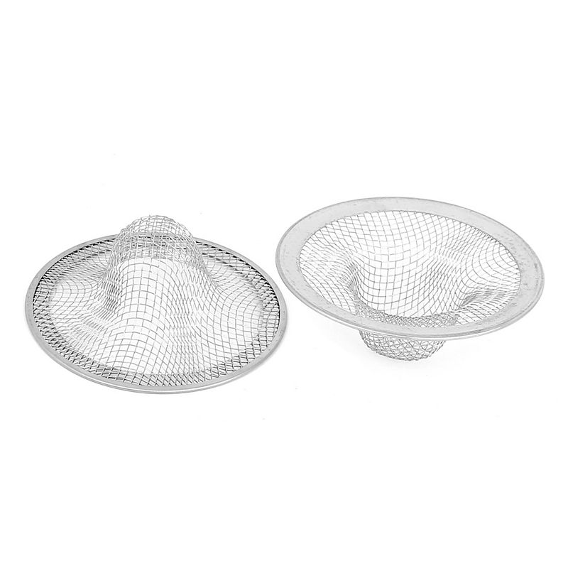 Home Kitchen Bathroom Mesh Hole Basin Sink Drain Strainer 2Pcs