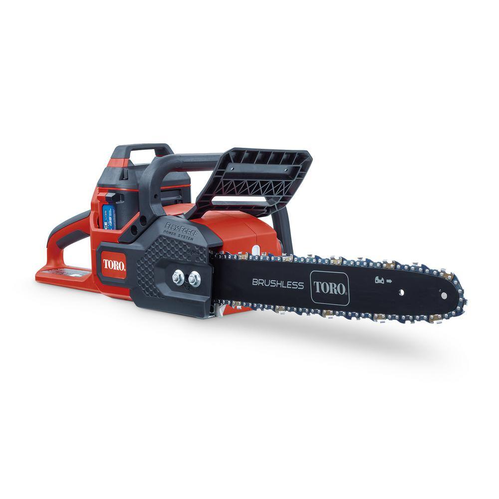 Toro Flex-Force 16 in. 60-Volt Max Lithium-Ion Electric Battery Chainsaw 2.5 Ah Battery and Charger Included 51850