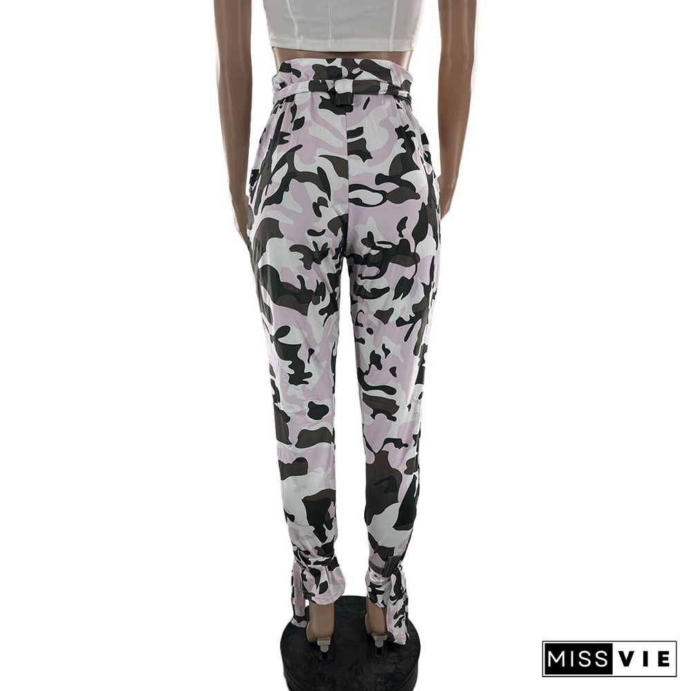 Casual Hip Hop Loose Jogger Camouflage Print Pants