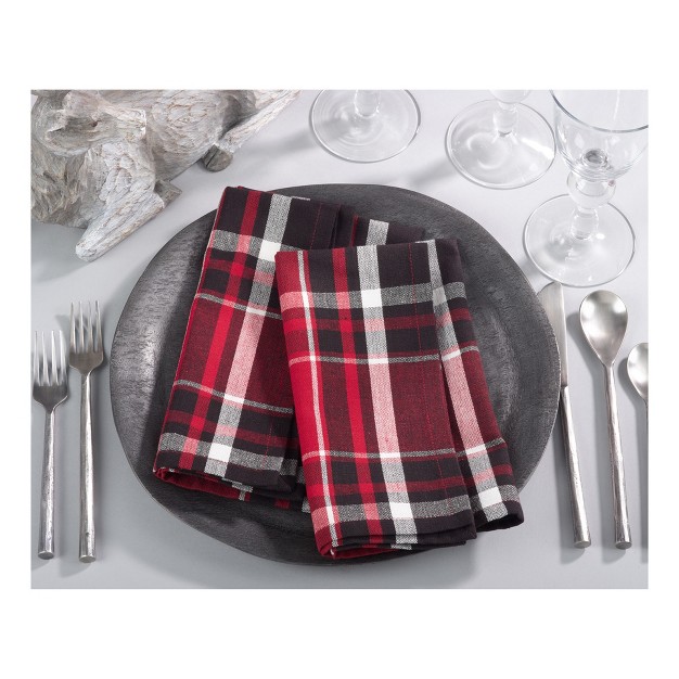 Jarret Classic Plaid Design Casual Cotton Napkin Saro Lifestyle