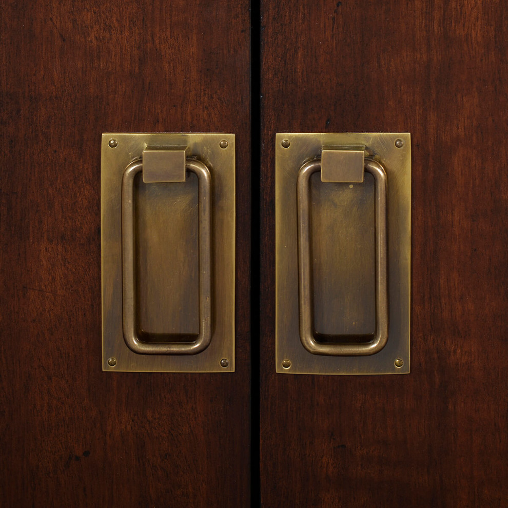 Campaign Style Cabinet Mahogany   Transitional   Accent Chests And Cabinets   by English Georgian America  Houzz