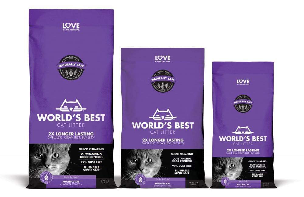 World’s Best Cat Litter Lavender Scented Multiple Cat Clumping Formula