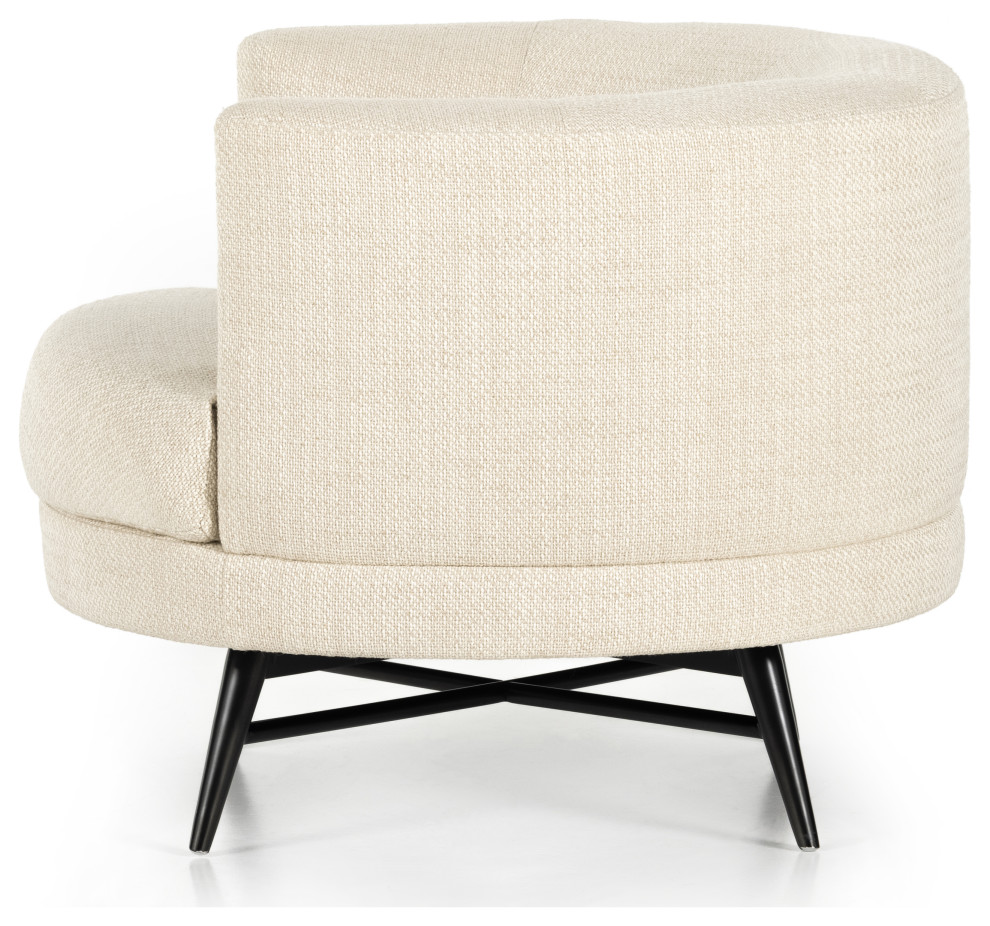 Carmela Swivel Chair  Irving Taupe   Midcentury   Armchairs And Accent Chairs   by Four Hands  Houzz