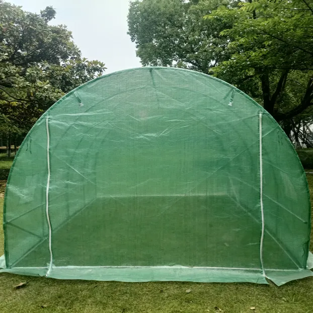 Factory supply outdoor agricultural tunnel green house portable domed plastic film backyard greenhouse for plants