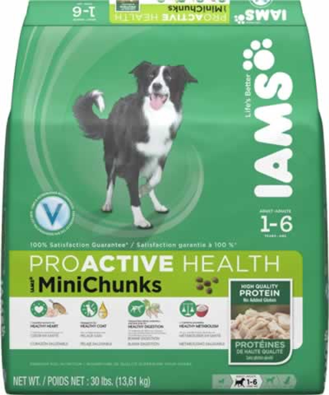 Iams ProActive Health Mini Chunks Dog Food 30 Pounds