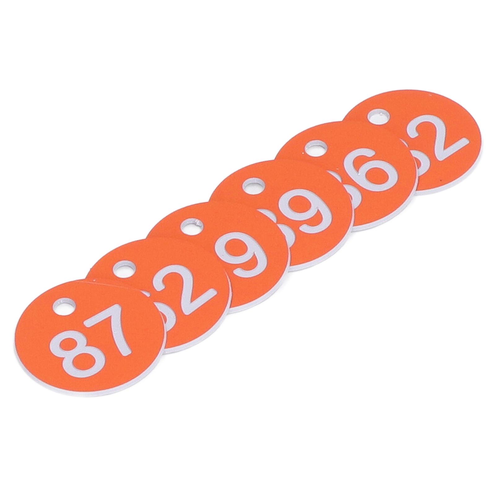 50pcs Numbered Label Round Simple Beautiful Beehive Tag Breeding Supplies For Beekeeping Animal Husbandrynumbers 51 To 100 Orange