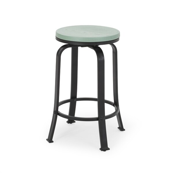 Skyla Industrial Swivel Counter Stools (Set of 2) by Christopher Knight Home