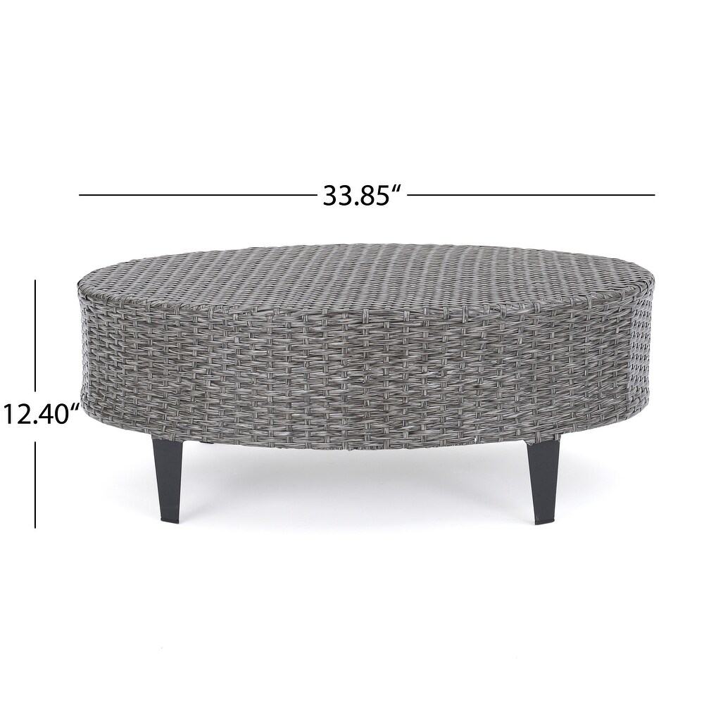 Navagio Wicker Outdoor Coffee Table by Christopher Knight Home