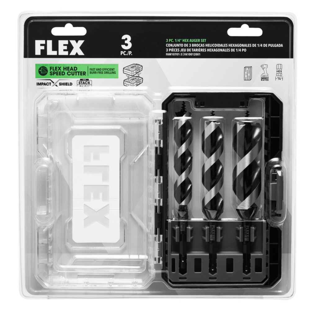 FLEX 1/4 Hex Auger Set 3pc