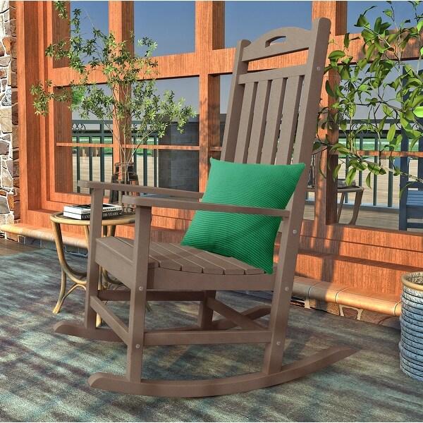 Polydun Outdoor Recycled Plastic Rocking Chair (Set of 2)