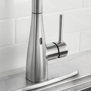 Glacier Bay Vazon Touchless Single Handle Pull-Down Sprayer Kitchen Faucet in Stainless Steel HD67798W-1108D2