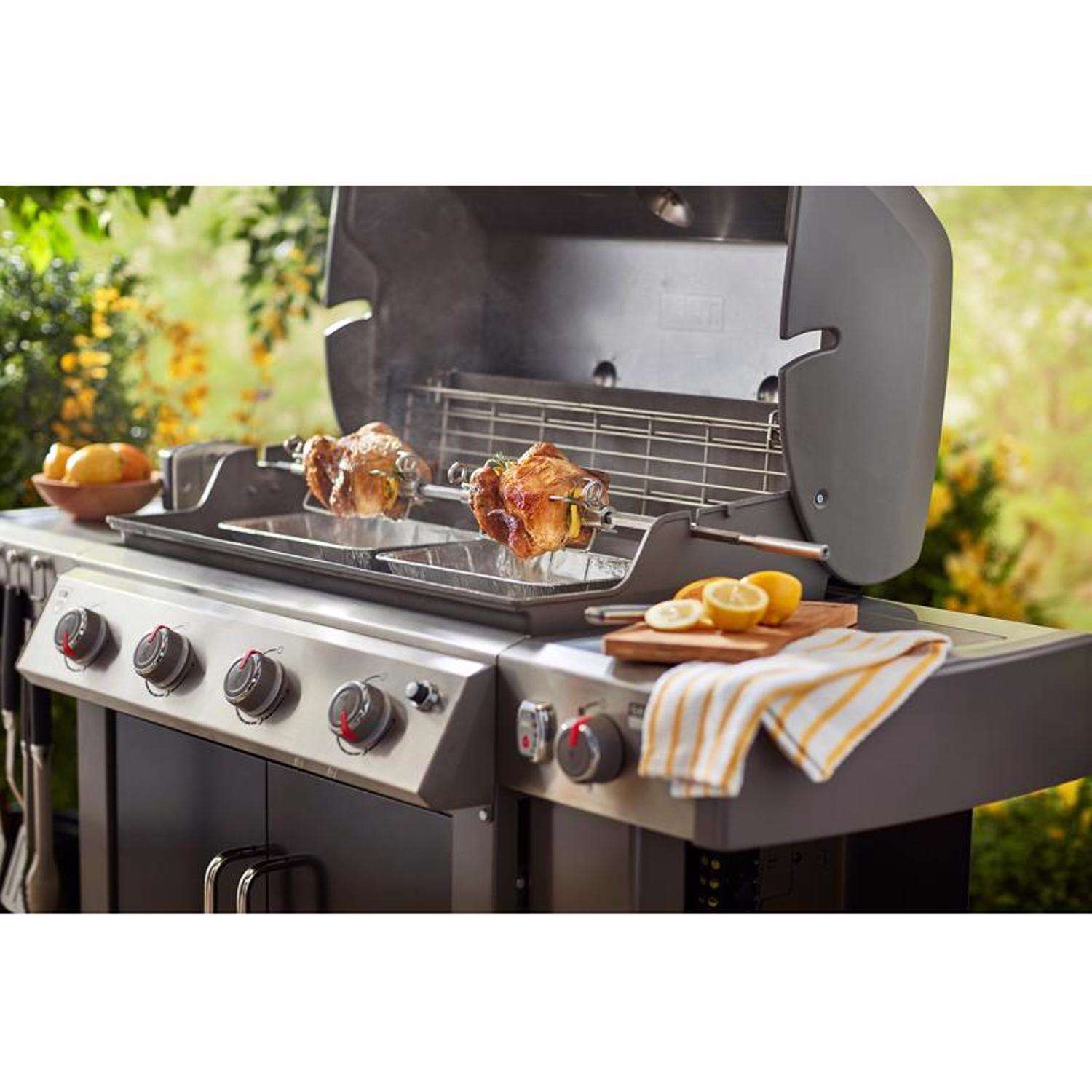 Weber Genesis 400/600 Series Stainless Steel Grill Rotisserie 55.7 in. L X 4.4 in. W 1 pk