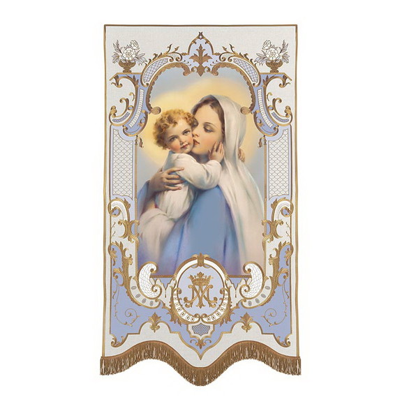 RJ Toomey Madonna   Child Vintage Banner