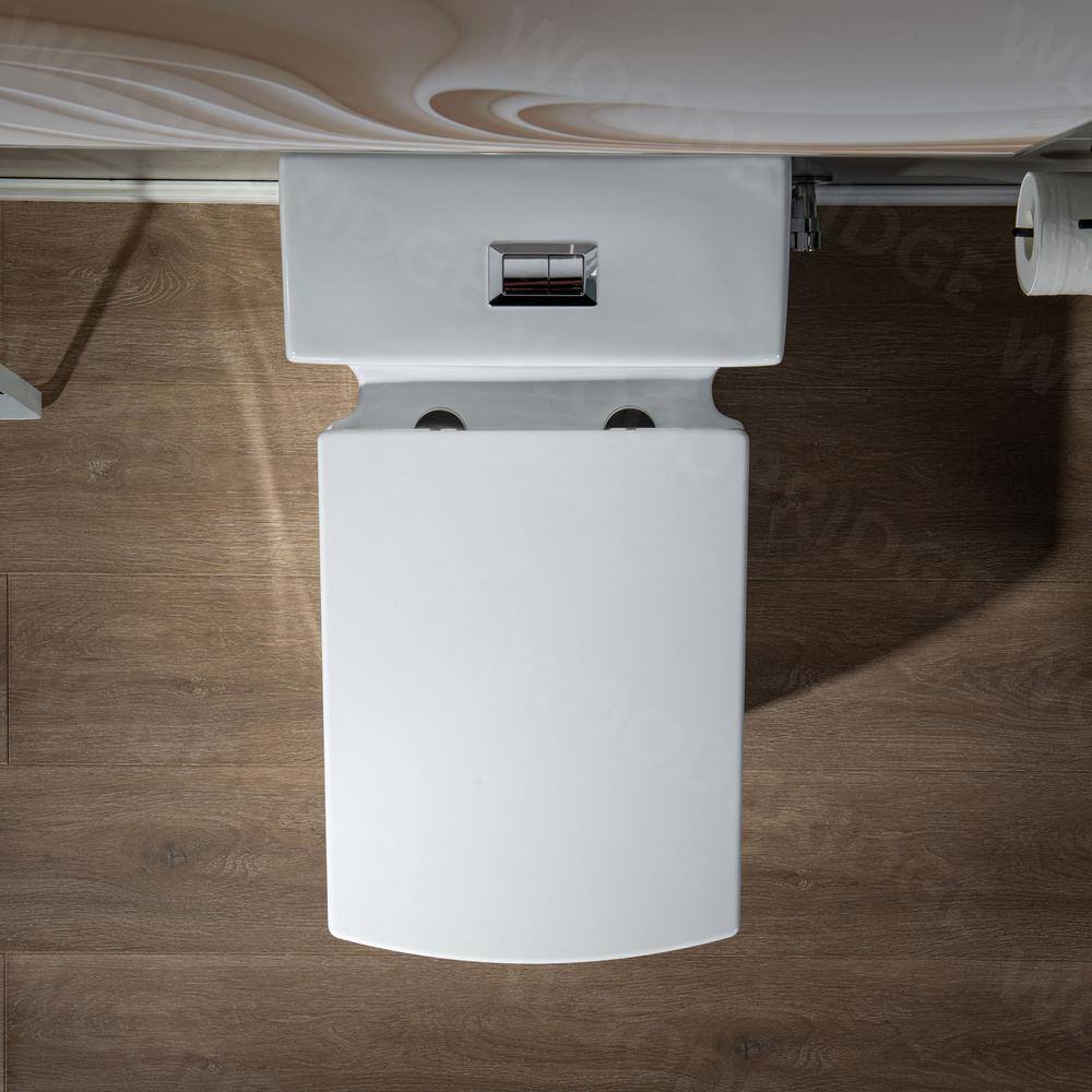 WOODBRIDGE Modern 1-Piece 1.01.6 GPF High Efficiency Dual Flush Square All-in One Toilet with Soft Closed Seat Included in White HB0920HT0020