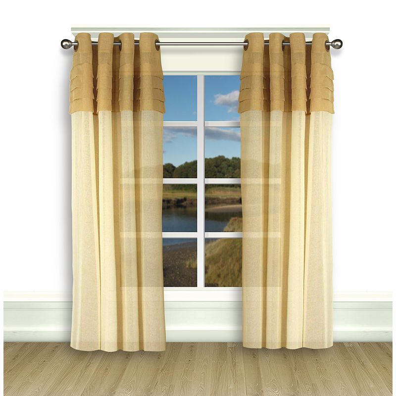 Geneva Pleated 2-Tone Grommet Panel