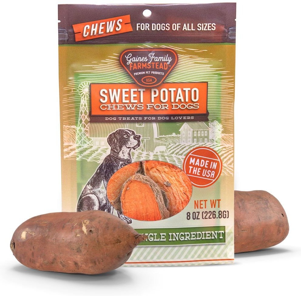 Gaines Family Farmstead Sweet Potato Chews Grain-Free Dog Treats