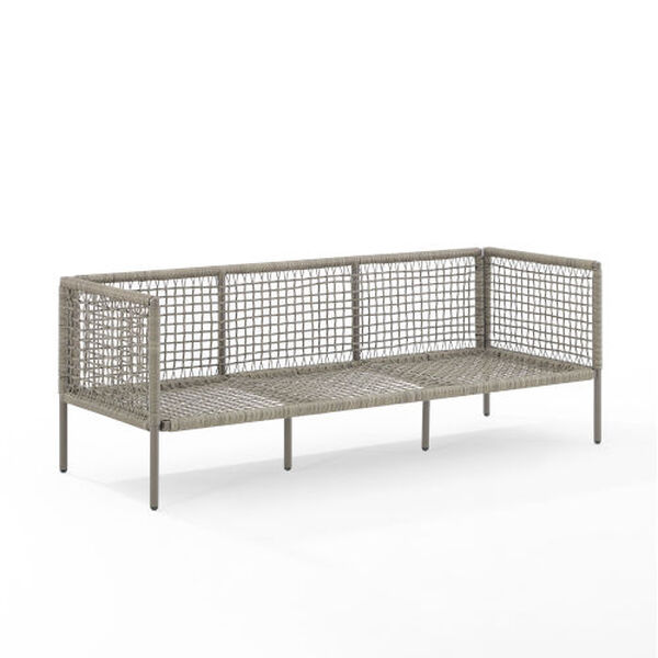 Cali Bay Taupe Light Brown Outdoor Wicker Sofa