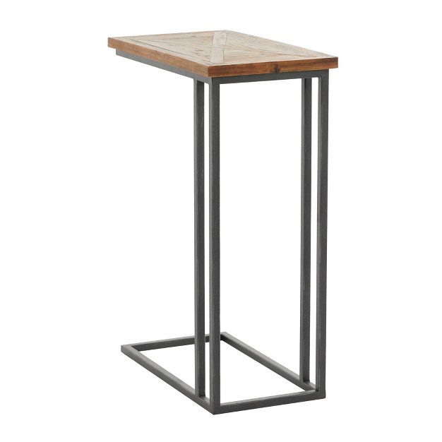 Rustic Metal Accent C table Brown Olivia amp May