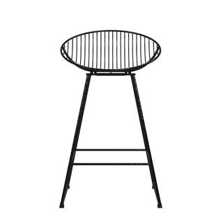 CosmoLiving by Cosmopolitan Ellis Black Metal Wire Counter Stool S020001