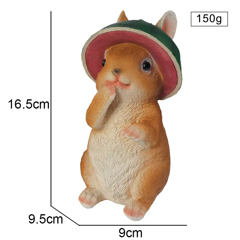 QJX outdoor garden reading rabbit gardening animal decoration creative resin sculpture decoration