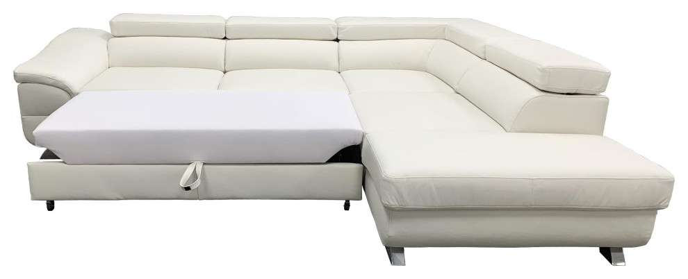 LAGOS Leather Sectional Sleeper Sofa   Contemporary   Sleeper Sofas   by MAXIMAHOUSE  Houzz