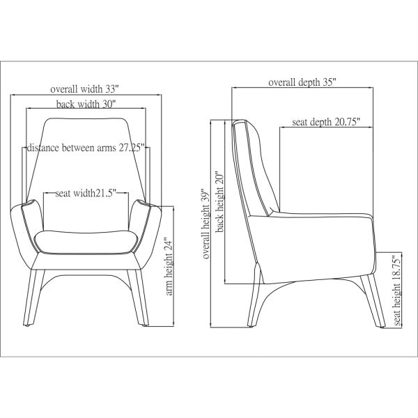 Lorell Quintessence Collection Upholstered Chair