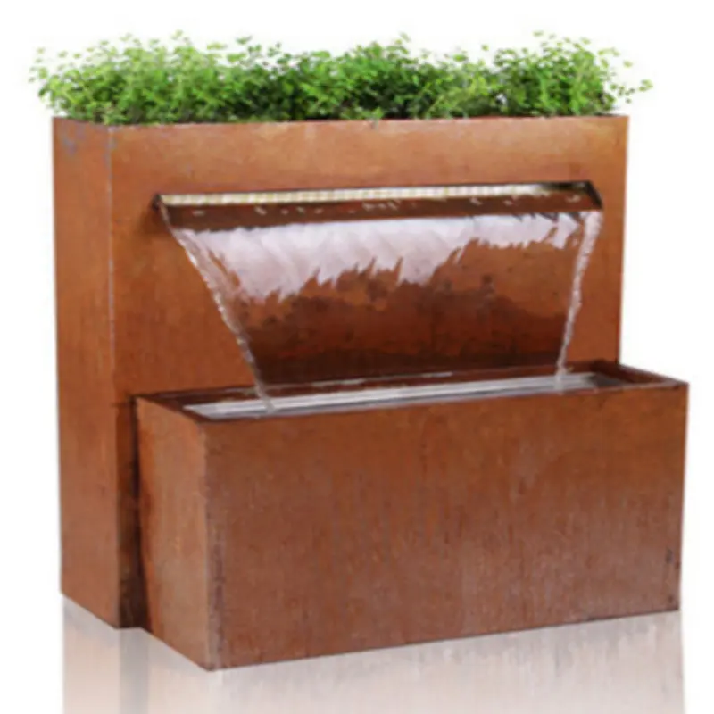 Garden shopping mall decorative water fountains Stainless  Corten Steel Artificial Fountain