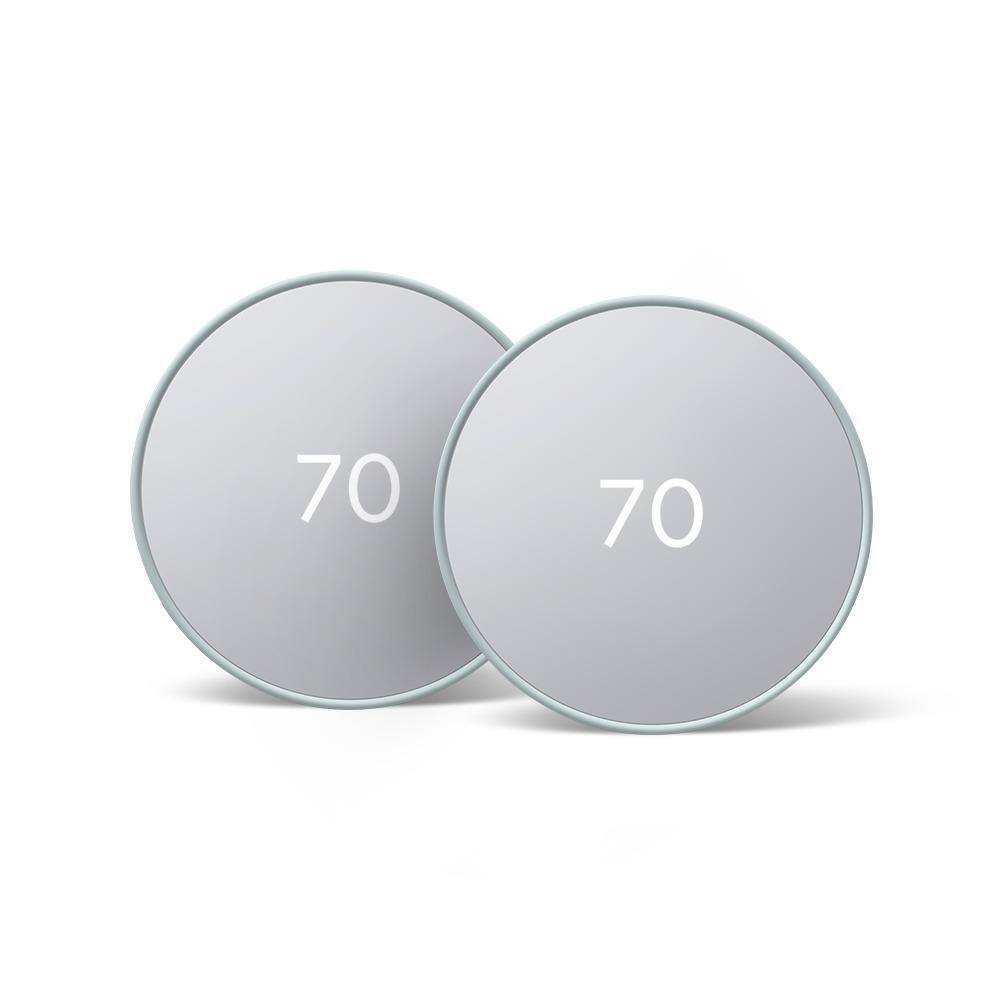 Google Nest Thermostat - Smart Programmable Wi-Fi Thermostat - 2 Pack - Fog VBCC8FG2PK20