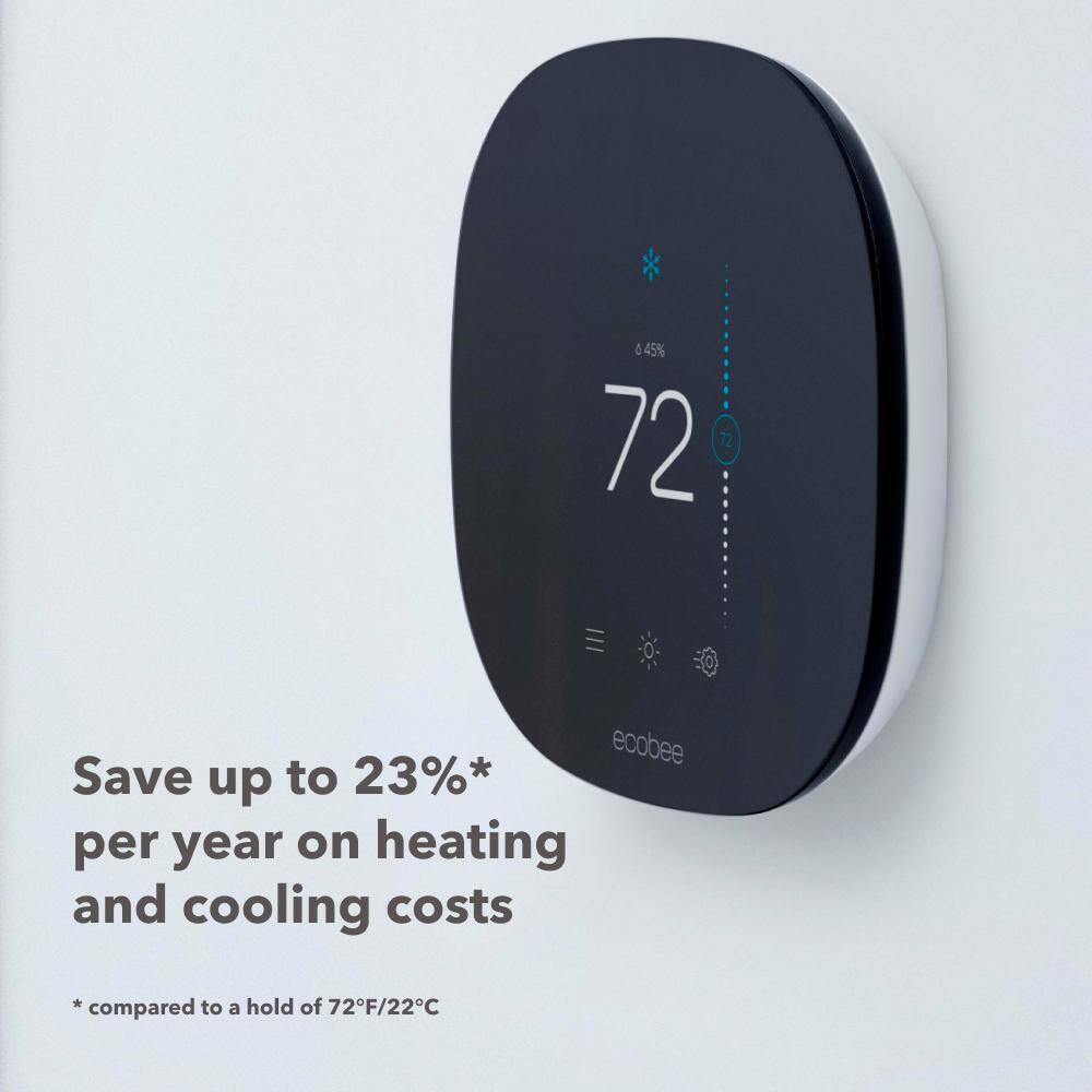 ecobee ecobee3 Lite Programmable Smart Thermostat with Alexa Google Assistant - Energy Star Certified EB-STATE3LT-02