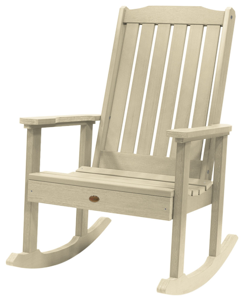 Lehigh Rocking Chair Set With Side Table   Beach Style   Outdoor Lounge Sets   by highwood  Houzz