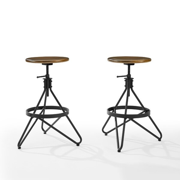 Kalen 2Pc Adjustable Height Swivel Stool Set