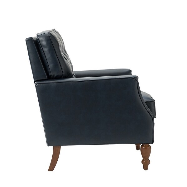 Johannes Comfy Living Room Armchair with Turned Legs by HULALA HOME