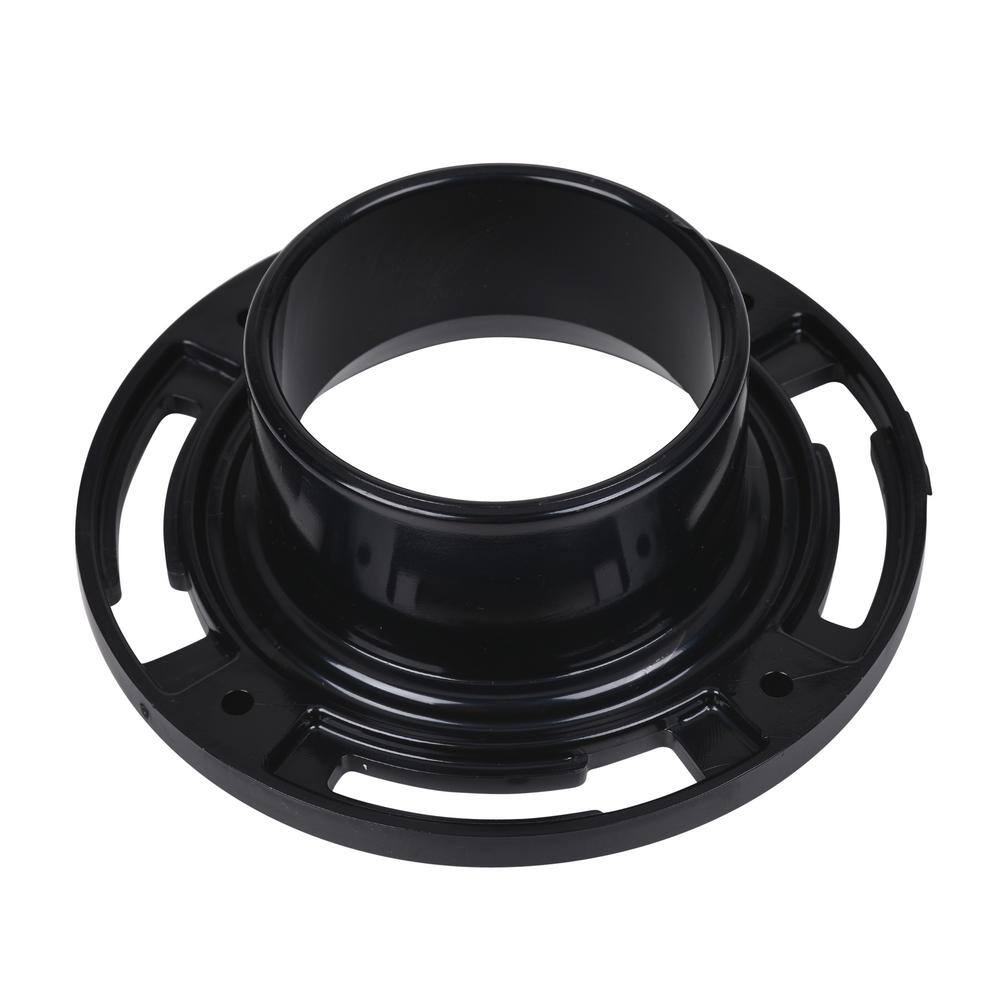 Oatey Fast Set 3 in. Outside Fit 4 in. Inside Fit ABS Open Hub Toilet Flange with Plastic Ring 435022