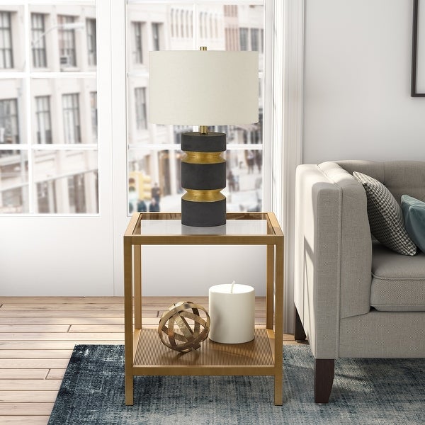 Silver Orchid Furth Brass Side Table