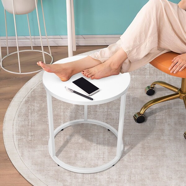 Pellebant Round Steel Side Table End Table