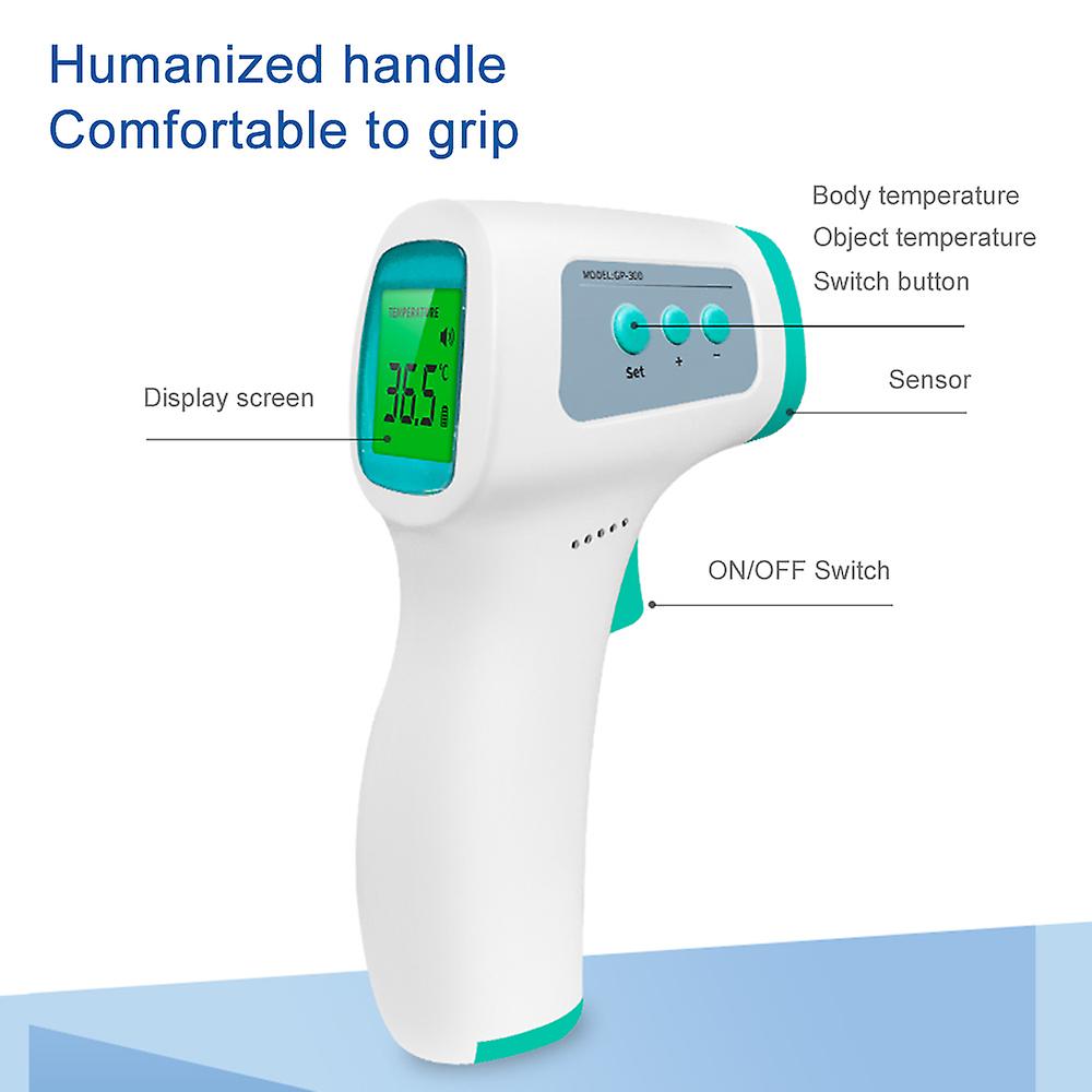 Gp-300 Digital Temperature Thermometer Ir Infrared Thermometer Non-contact Forehead Body Temperature Lcd Instruments For Adult Baby White