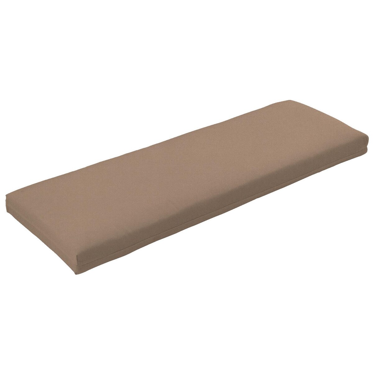 Sunbrella Canvas Cocoa Large Outdoor Replacement Bench Cushion W/ Knife Edge By Signature