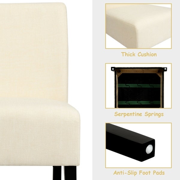 GZMR Armless Accent Chair with Rubber Wood Legs