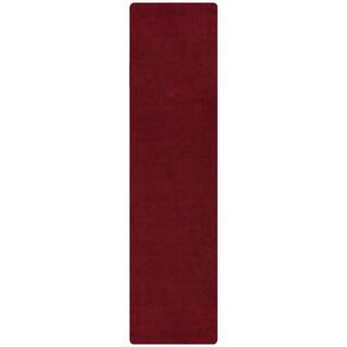 Ottomanson Scrabe Rib Waterproof Non-Slip Rubber Back Runner Rug 2 ft. W x 7 ft. L Red Polypropylene Garage Flooring SRT700-2X7